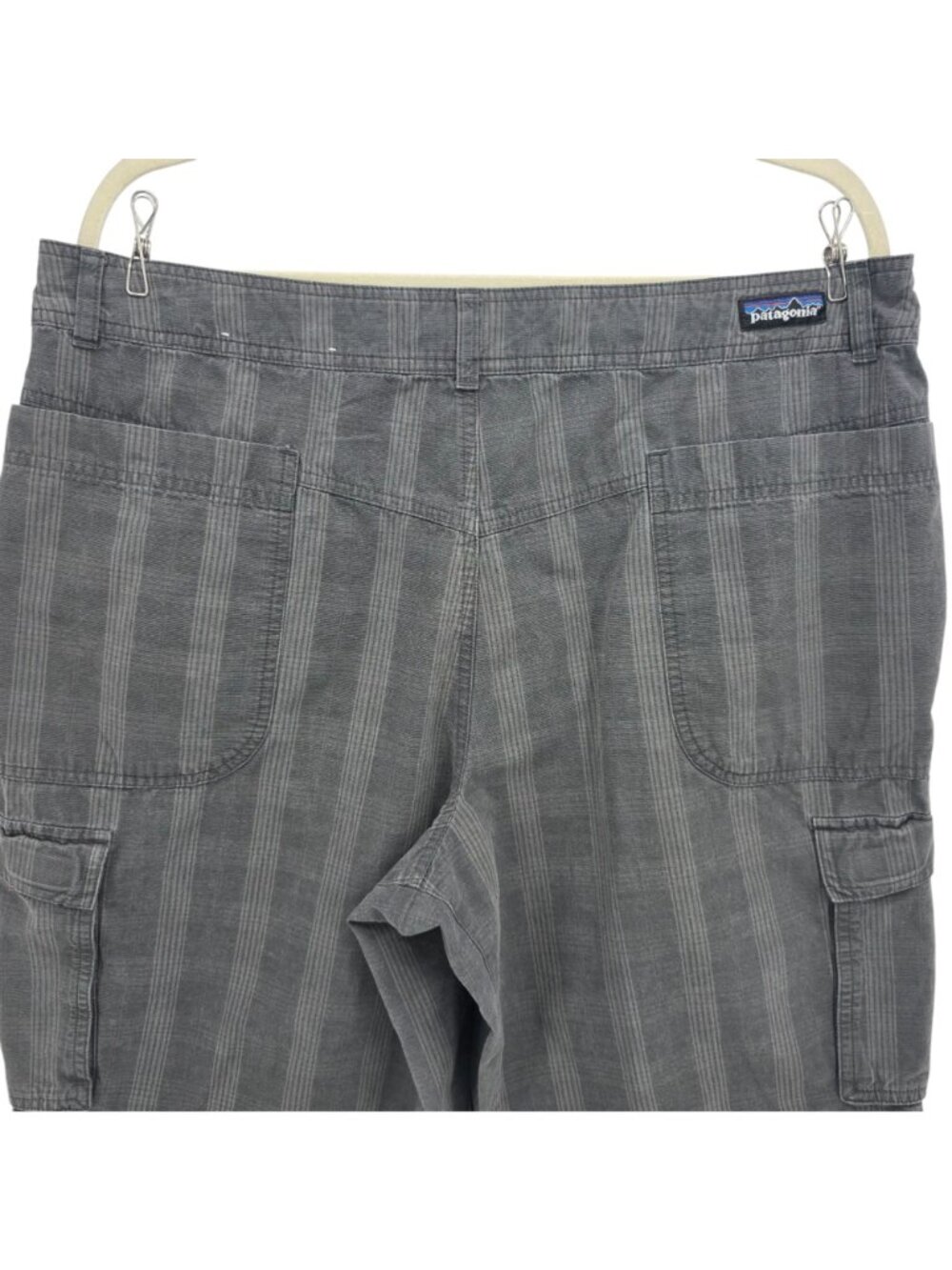 Patagonia Mens 36 Shorts Cargo Organic Cotton Plaid Gray Flat Front Outdoor - Picture 4 of 8